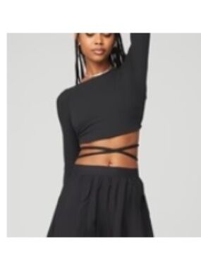 Alo Ribbed Manifest Long Sleeve (Small)